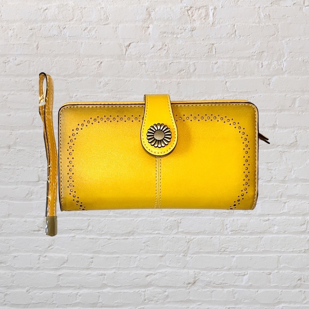 Yellow Clutch with Wristlet